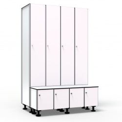 Phenolic Bench Locker, 1 Door 4 Modules