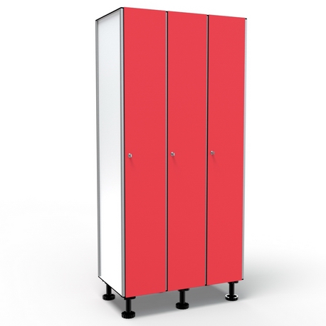 Locker 1 Door 3 Modules - Red