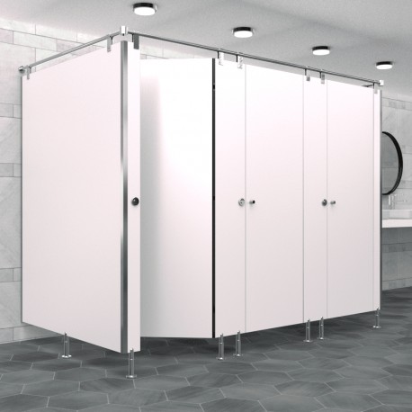 Cabine Sanitaire Stratifié Compact Inox 3FGD